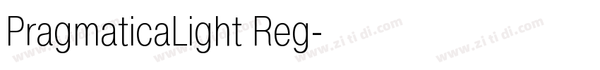 PragmaticaLight Reg字体转换